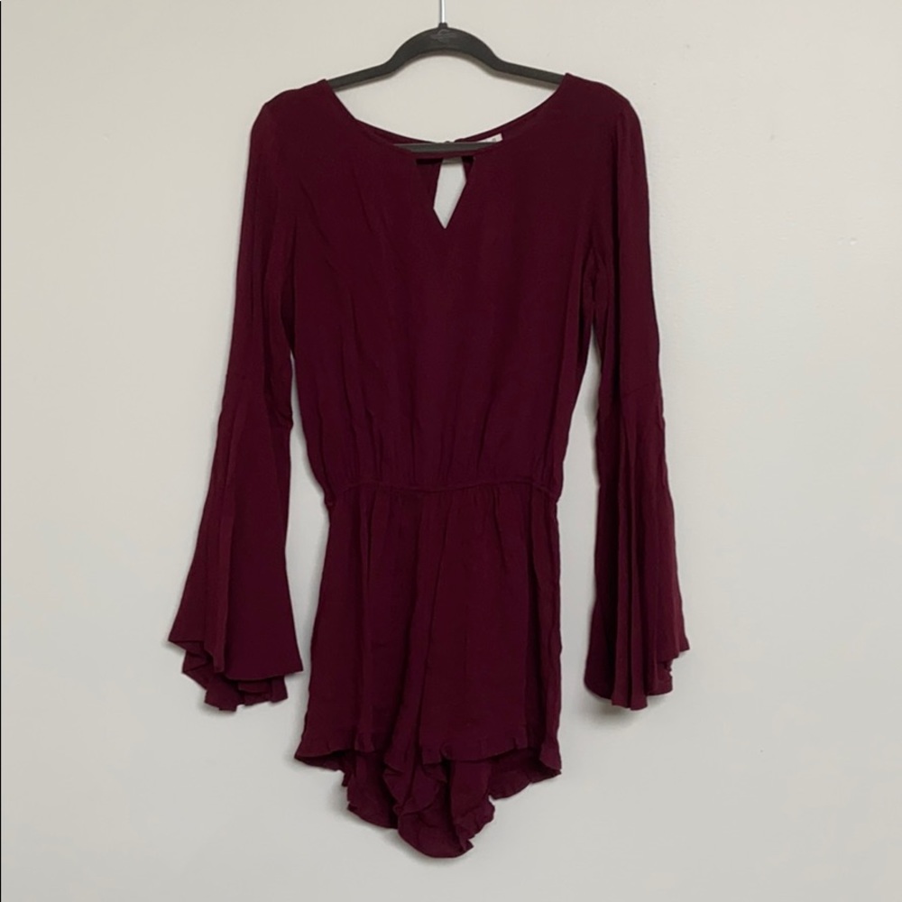 Tilly’s burgundy romper